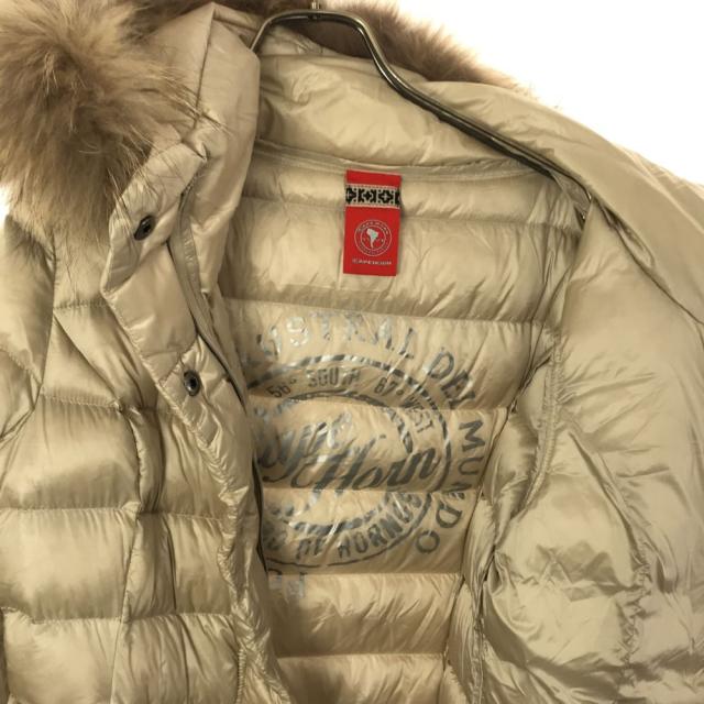 ケープホーン ラクーン ファー付き ダウンコート 42 ベージュ CAPEHORN