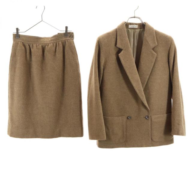 カルバンクライン ウールブレンド スカートスーツ 上下 セットアップ 11 ブラウン 1191 レディース 5,584円