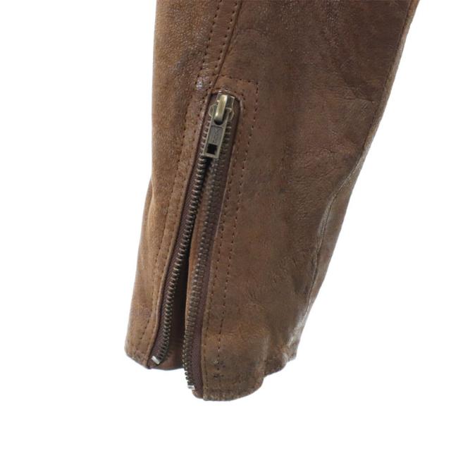 ウィルソンズ 本革 レザー ダブルライダースジャケット S ブラウン WILSONS メンズ ウィルソンズ 本革 レザー ダブルライダースジャケット S ブラウン