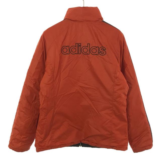 アディダス リバーシブル 中綿ジャケット M グレー×オレンジ adidas