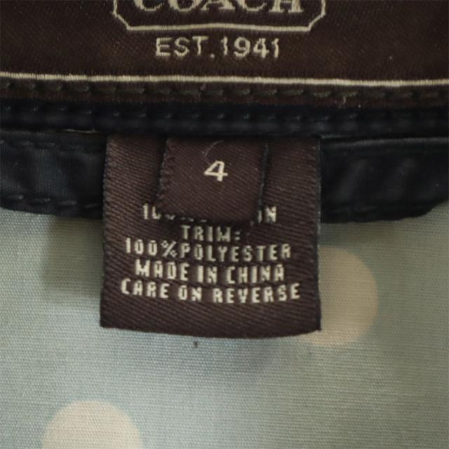 コーチ ステンカラーコート 4 ネイビー COACH レディースの通販はau