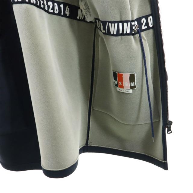 エムエスジーエム イタリア製 コート 44 ネイビー MSGM 裏起毛 フード メンズ_7