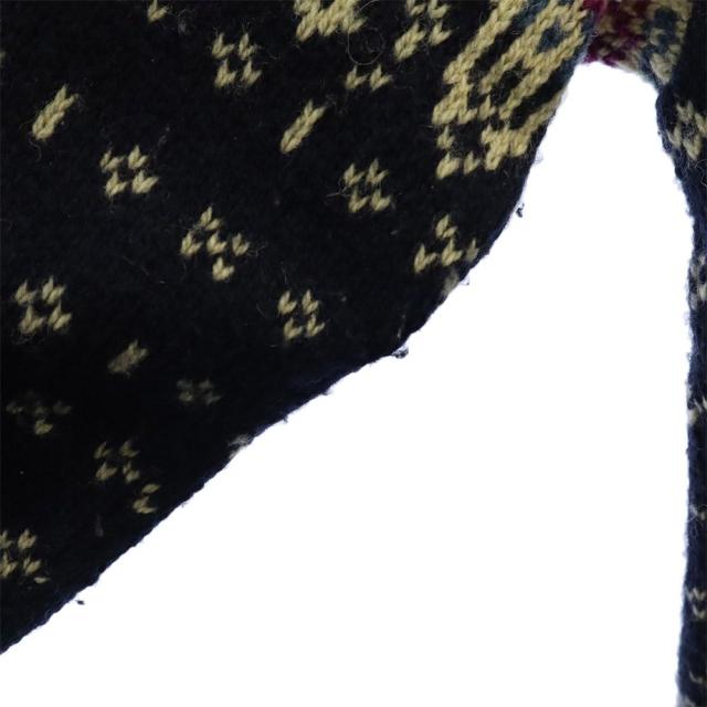 エルエルビーン 70s 80s ノルディック 総柄 長袖 ニット カーディガン S ネイビー L.L.Bean オールド ヴィンテージ レディース