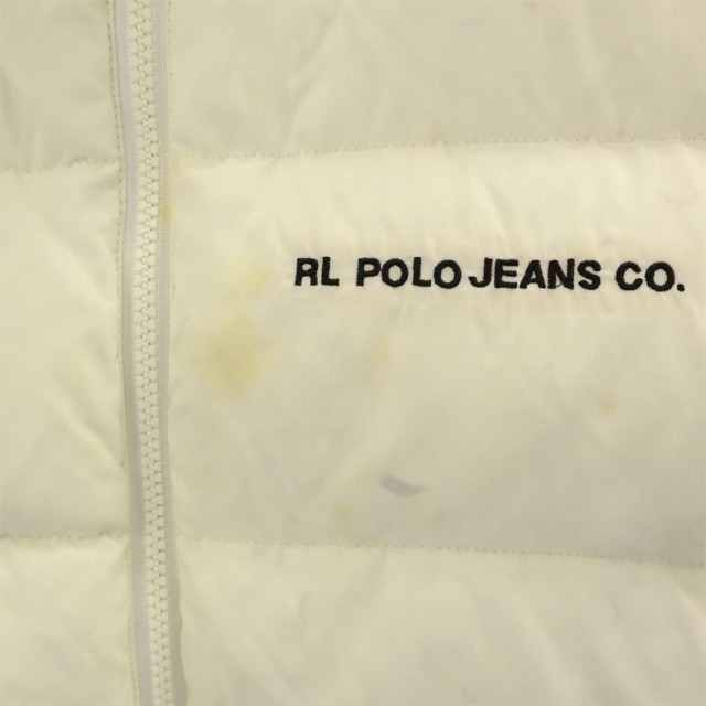 ポロジーンズ ダウンベスト M ホワイト POLO JEANS ラルフ