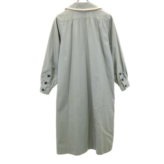 イヴサンローラン 90s オールド コート T9-110 ブルー×アイボリー YVES SAINT LAURENT レディース イヴサンローラン 90s オールド コート T9-110 ブルー×アイボリー YVES SAINT LAURENT レディース