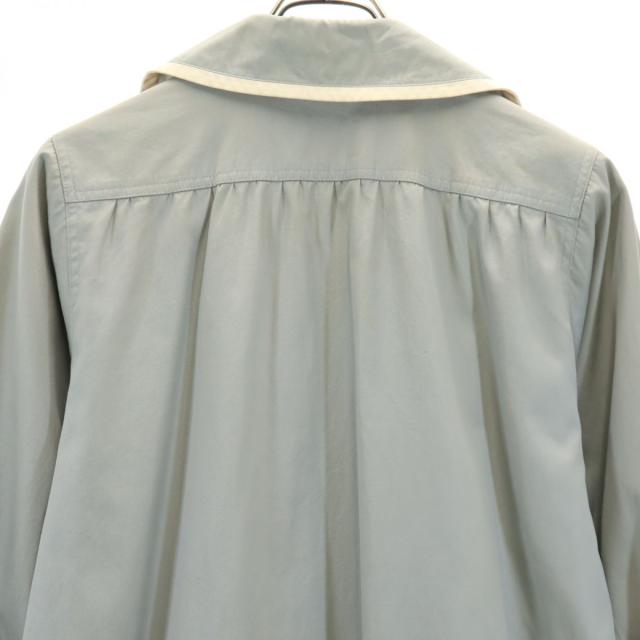 イヴサンローラン 90s オールド コート T9-110 ブルー×アイボリー YVES SAINT LAURENT レディース イヴサンローラン 90s オールド コート T9-110 ブルー×アイボリー YVES SAINT LAURENT レディース