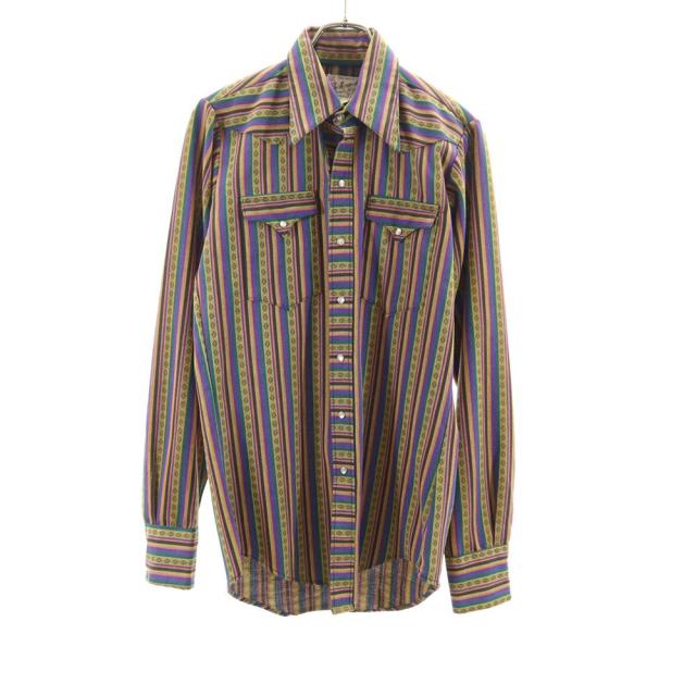 ロックマウント ランチウェア 70s ヴィンテージ ストライプ 長袖 ウエスタンシャツ Rockmount Ranch Wear メンズ
