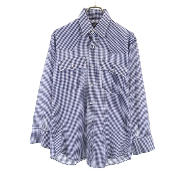 リーバイス 70s ヴィンテージ ギンガムチェック 長袖 ウエスタンシャツ M ネイビー系 Levi’s メンズの通販は 5,610円