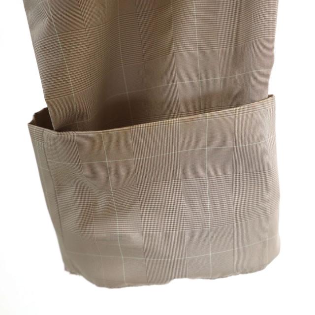 アクアスキュータム チェック柄 ステンカラーコート 9 ブラウン系