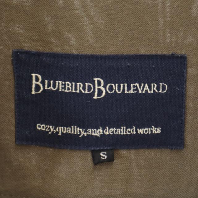 ブルーバードブルバード 日本製 長袖 スキッパー ハーフボタン ロング シャツワンピース S カーキ BLUEBIRD BOULEVARD レディース_8