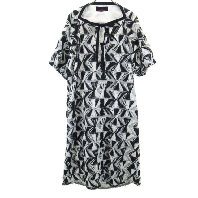 トリココムデギャルソン 2020年 日本製 総柄 半袖 ロングワンピース M  