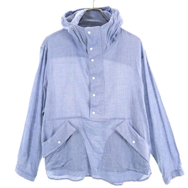 ヤエカ 日本製 ハーフボタン ジップジャケット S ブルー YAECA プルオーバー メンズの通販は 4,807円