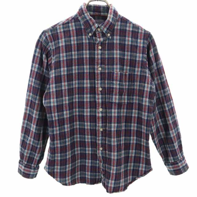 ペンドルトン 70s USA製 ヴィンテージ チェック柄 長袖 ウール ボタンダウンシャツ L PENDLETON メンズ 6,710円