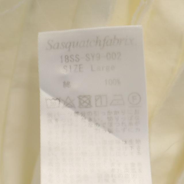 サスクワッチファブリックス 日本製 オールド 長袖 シャツ L ホワイト