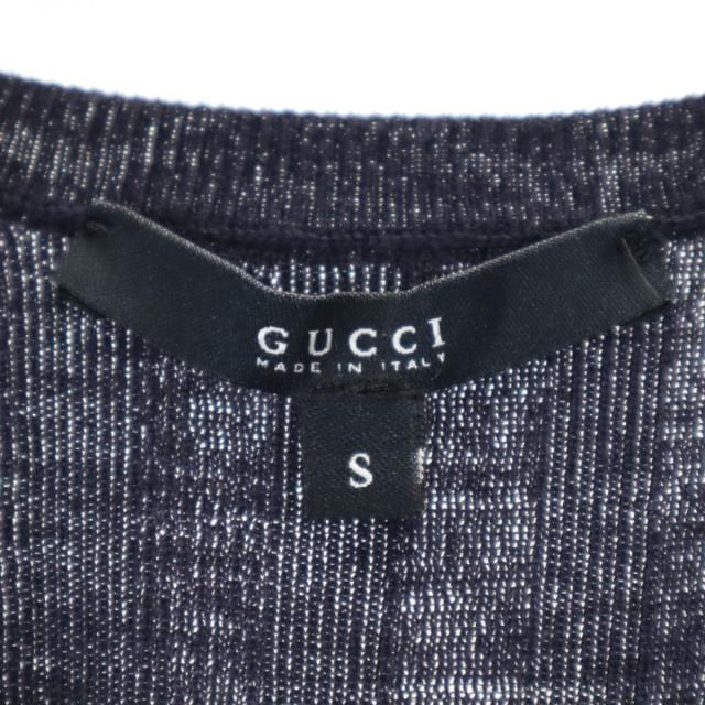 グッチ イタリア製 ウール ベスト S ネイビー GUCCI レディース_5