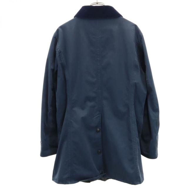バブアー 襟コーデュロイ ロングコート 12 ネイビー Barbour