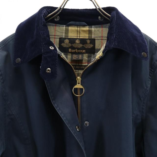 バブアー（Barbour） ネイビー コーデュロイ襟 アウター バブアーの24年春ウィメンズ新作、コーデュロイ襟のワークコート