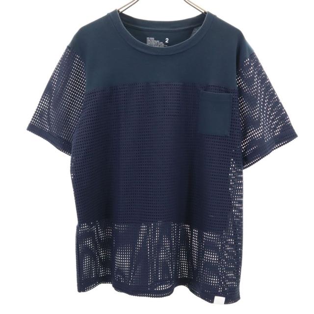 ホワイトマウンテニアリング 日本製 半袖 Tシャツ 2 ネイビー WHITE MOUNTAINEERING メッシュ 切り替え メンズの通販は 4,554円