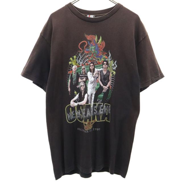 90'sビンテージgiantボディエアロスミスTシャツサイズ表記M良フェード 90's GIANT AEROSMITH T-Shirts Made In USA BLACK/XL 90年代