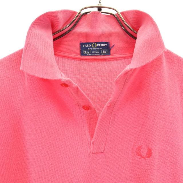 フレッドペリー 90s オールド 半袖 ポロシャツ 38 ピンク系 FRED PERRY