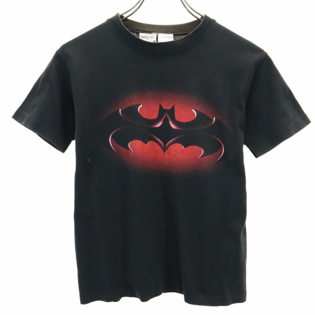 ワーナーブラザース 90s BATMAN オールド USA製 プリント 半袖 Tシャツ S ブラック系 Warner Bros キッズ