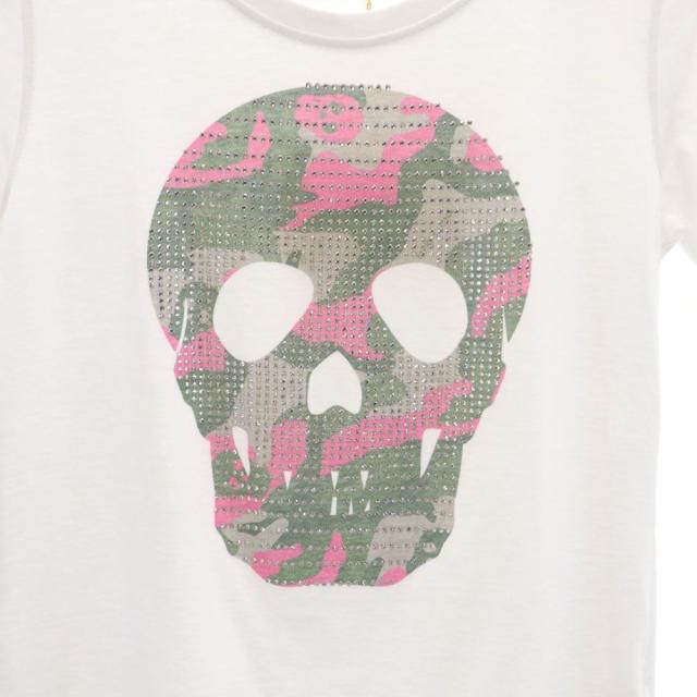 マークアンドロナ 日本製 半袖 Tシャツ M ホワイト MARK&LONA スカル