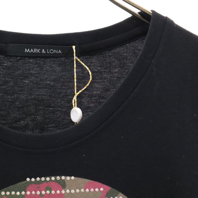 未使用 マークアンドロナ 日本製 半袖 Tシャツ M ブラック MARK&LONA スカル レディース_2