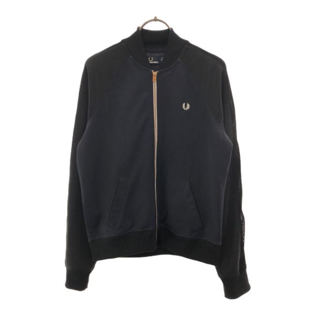 FRED PERRY - フレッドペリー ジップ ブルゾン USA6 ネイビー×ブラック FRED PERRY ジャケット レディース フレッドペリー ジップ ブルゾン USA6 ネイビー×ブラック FRED
