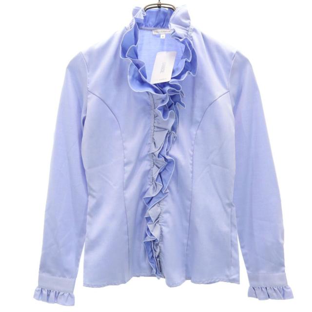 未使用 ナラカミーチェ 長袖 フリル シャツ  パープル系 NARACAMICIE レディース