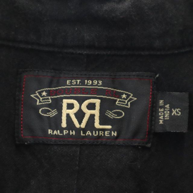 ダブルアールエル 長袖 ボタンダウンシャツ XS ブラック RRL Ralph