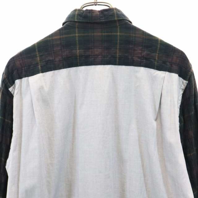 コムデギャルソンオム 2011年 日本製 長袖 シワ加工 チェックシャツ M ブラウン 他 COMME des GARCONS HOMME メンズの通販は