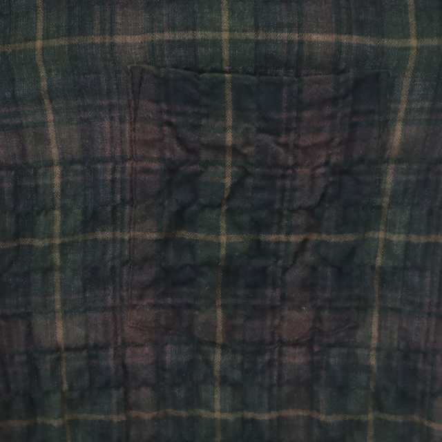 コムデギャルソンオム 2011年 日本製 長袖 シワ加工 チェックシャツ M ブラウン 他 COMME des GARCONS HOMME メンズの通販は