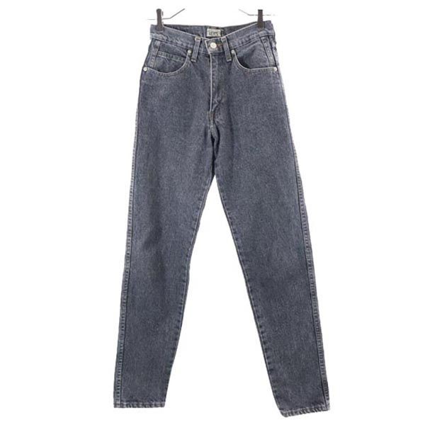 リーバイス 80s シルバータブ ビッグE 日本製 テーパードデニムパンツ w27 ブラック系 Levi’s ジーパン レディース