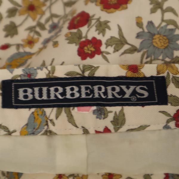 バーバリーズ 90s 花柄 ミモレ丈 フレアスカート 11AR ベージュ系 Burberrys レディース_6