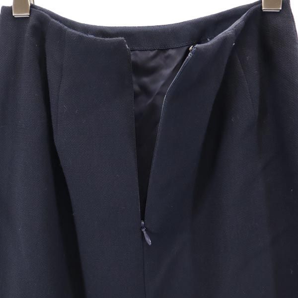 フォクシー 日本製 ミディ丈 タイトスカート 38 濃紺 FOXEY レディース