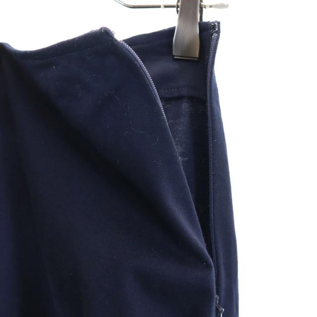 ヨウジヤマモト 日本製 ロング丈 シワ加工 フレアスカート 1 ネイビー Yohji Yamamoto レディース_5