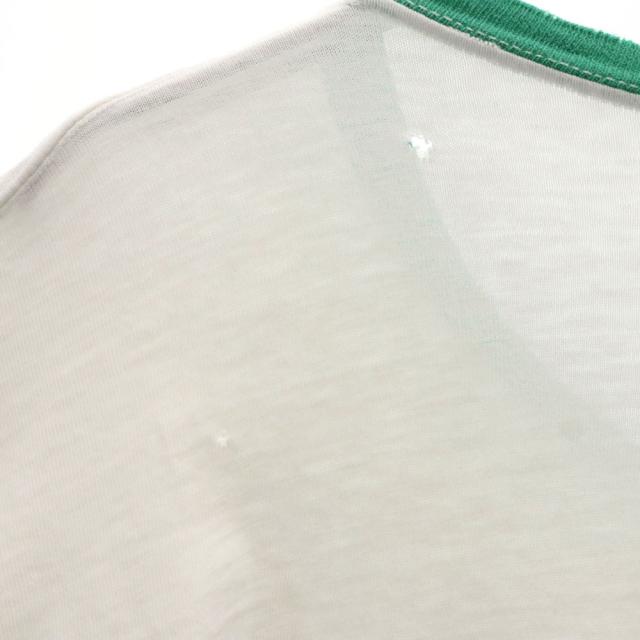 チャンピオン 70s USA製 バータグ スヌーピー カレッジ リンガー 半袖 Tシャツ M 白系 Champion メンズ_3
