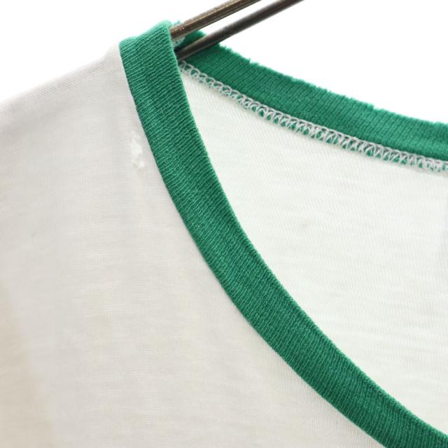 チャンピオン 70s USA製 バータグ スヌーピー カレッジ リンガー 半袖 Tシャツ M 白系 Champion メンズ_4