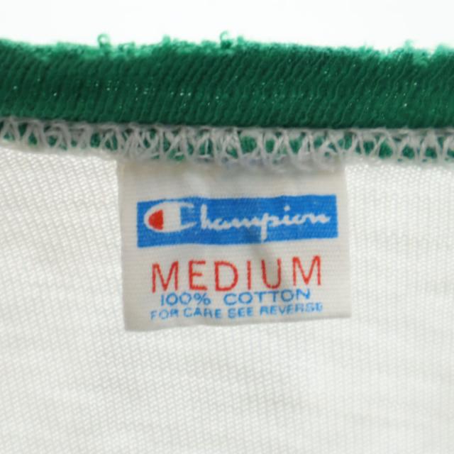 チャンピオン 70s USA製 バータグ スヌーピー カレッジ リンガー 半袖 Tシャツ M 白系 Champion メンズ_8