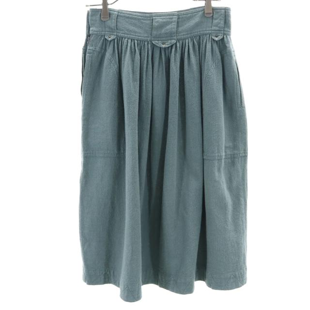 イッセイミヤケ 90s 日本製 オールド ミモレ丈 タック フレアスカート 9 グレー系 ISSEY MIYAKE レディース_1