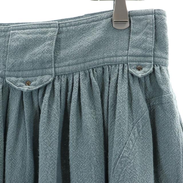 イッセイミヤケ 90s 日本製 オールド ミモレ丈 タック フレアスカート 9 グレー系 ISSEY MIYAKE レディース_2