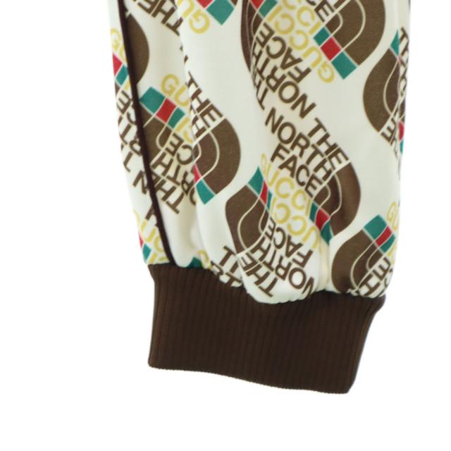 未使用 グッチ イタリア製 ノースフェイス コラボ 総ロゴ ジャージ ジョガーパンツ M ホワイト系 GUCCI Ｘ THE NORTH FACE 箱付き メンズ_5