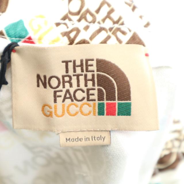 未使用 グッチ イタリア製 ノースフェイス コラボ 総ロゴ ジャージ ジョガーパンツ M ホワイト系 GUCCI Ｘ THE NORTH FACE 箱付き メンズ_7