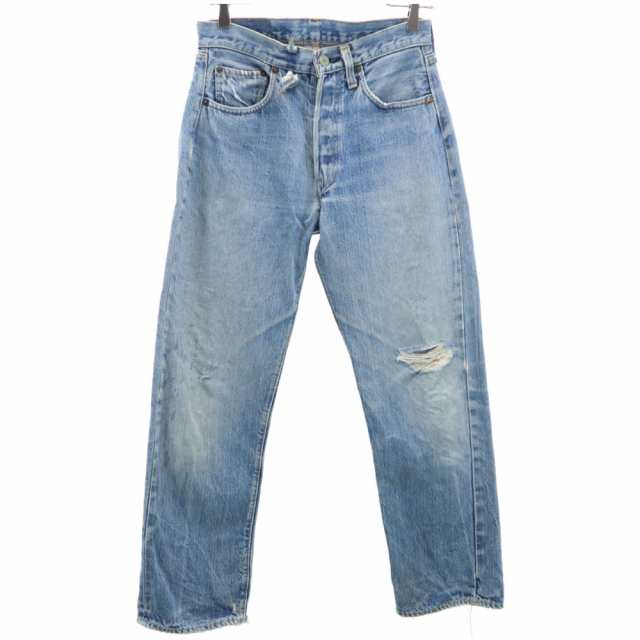 リーバイス 70s 66前期 ボタン裏6 スモールe ヴィンテージ ストレートデニムパンツ w30 Levi’s ボタンフライ メンズ