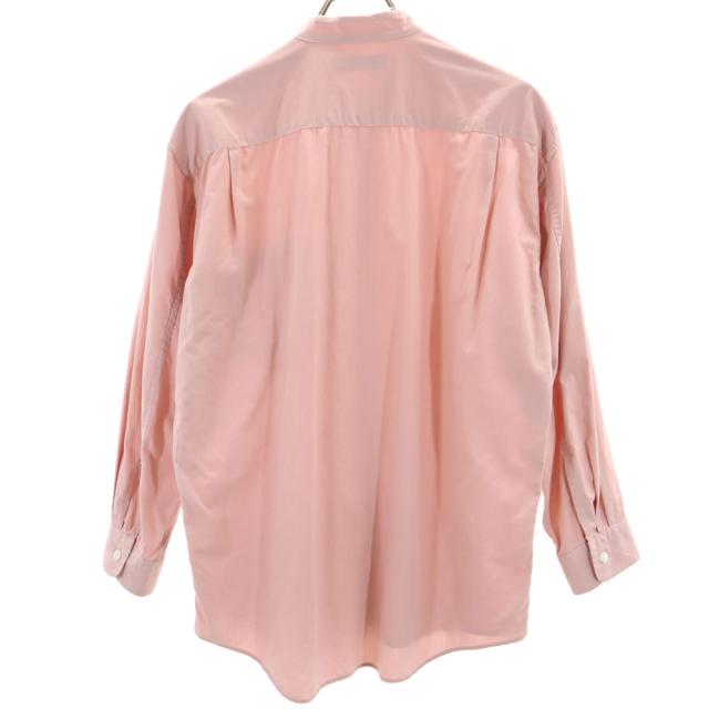 イッセイミヤケ 日本製 長袖 バンドカラーシャツ 1 ピンク ISSEY