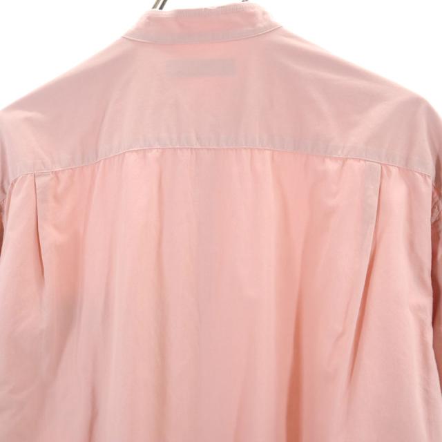 イッセイミヤケ 日本製 長袖 バンドカラーシャツ 1 ピンク ISSEY