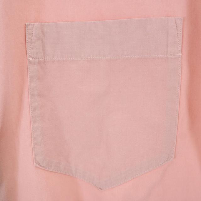 イッセイミヤケ 日本製 長袖 バンドカラーシャツ 1 ピンク ISSEY