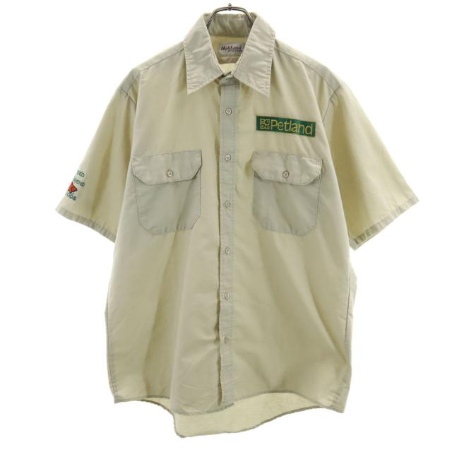 ハイランドバイレッドキャップ 半袖 ワークシャツ L ベージュ HighLand