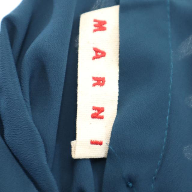 マルニ イタリア製 半袖 アシンメトリー ブラウス 38 青緑系 MARNI 変形 メンズ_6