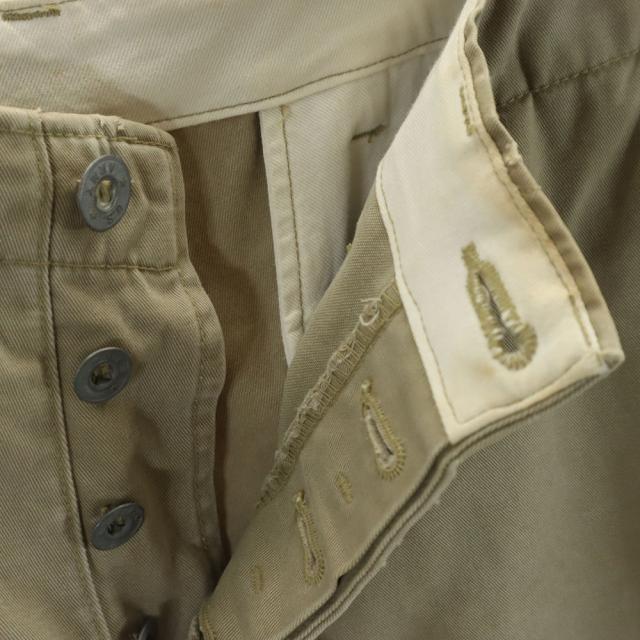 ARMY 復刻 メタルボタン チノパンツ W31 ベージュ ARMY ボタンフライ メンズ_7